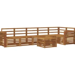 vidaXL Hoekbank Set 7 pcs Naturel Massief Acaciahout