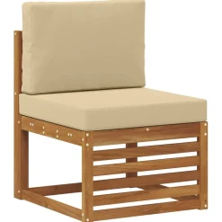 vidaXL Hoekbank Set met kussen 6 pcs Naturel Massief Acaciahout