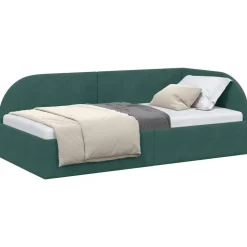 vidaXL Hoekbedframe met hoofdeinde Donkergroen 80 cm x 200 cm Fluweel