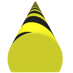 vidaXL Hoekbeschermer 4x3x100 cm PU geel en zwart