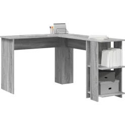 vidaXL Hoekbureau Grijs Sonoma 140 x 113,5 x 75 cm Bewerkt hout