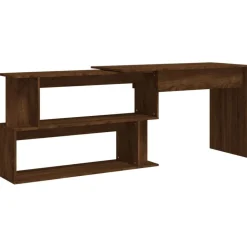 vidaXL Hoekbureau 200x50x76 cm bewerkt hout bruin eikenkleur