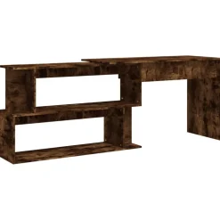 vidaXL Hoekbureau 200x50x76 cm bewerkt hout gerookt eikenkleur