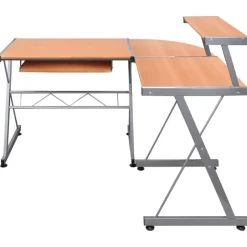 vidaXL Hoekbureau 132x112x99 cm bewerkt hout bruin
