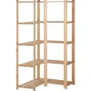 vidaXL Hoekopbergrek 5-laags 82,5x82,5x170 cm massief grenenhout