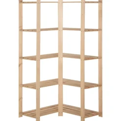 vidaXL Hoekopbergrek 5-laags 82,5x82,5x170 cm massief grenenhout