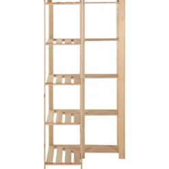 vidaXL Hoekopbergrek 5-laags 82,5x82,5x170 cm massief grenenhout