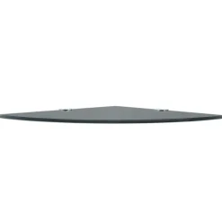 vidaXL Hoekplank met chromen dragers zwart 25x25 cm glas