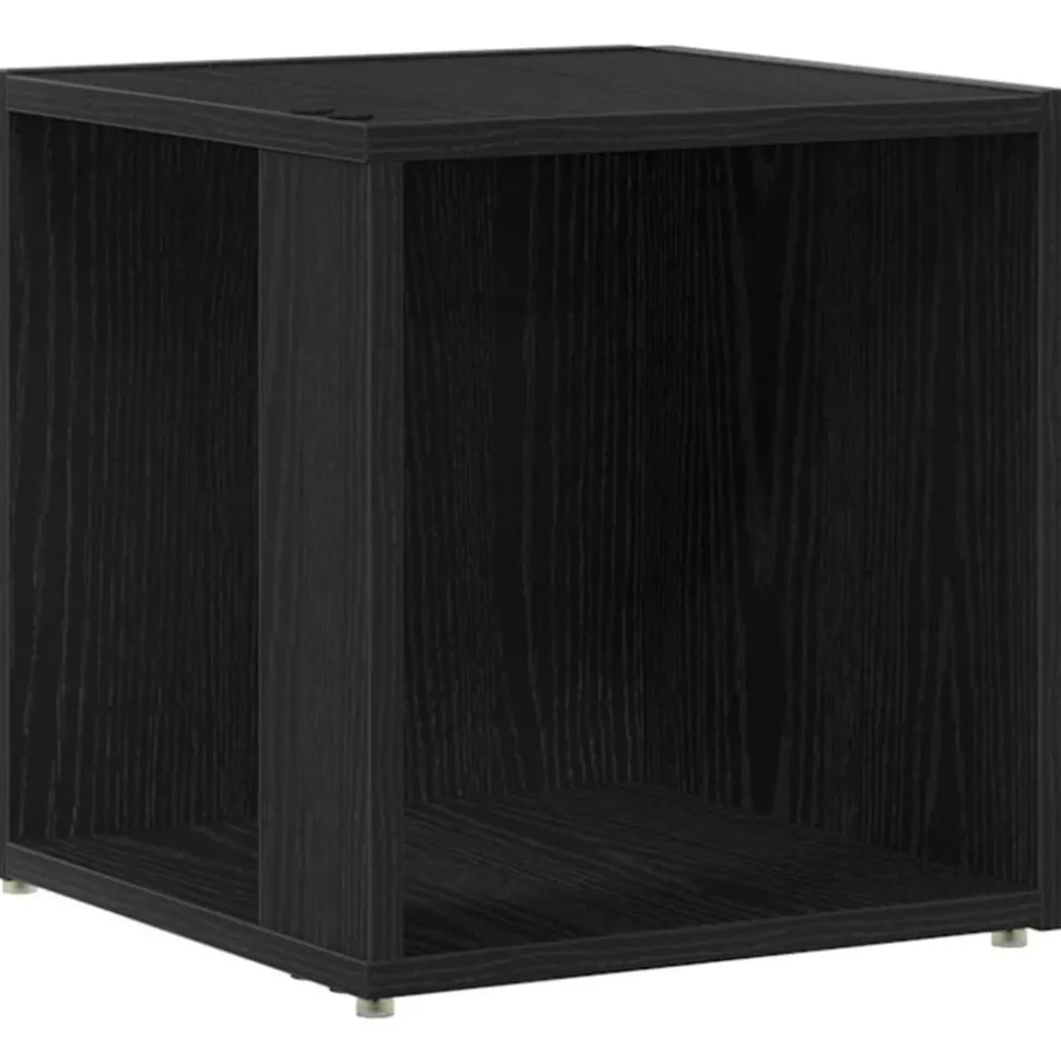 vidaXL Hoekplanken Zwart Eiken 33 x 33 x 34,5 cm Bewerkt hout