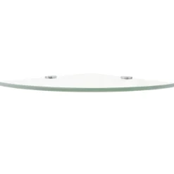 vidaXL Hoekschap met chromen dragers transparant 25x25 cm glas