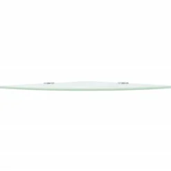 vidaXL Hoekschap met chromen dragers 25x25 cm glas wit
