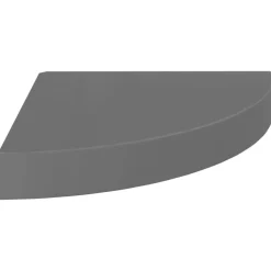 vidaXL Hoekschap zwevend 25x25x3,8 cm MDF hoogglans grijs