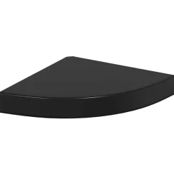 vidaXL Hoekschap zwevend 25x25x3,8 cm MDF hoogglans zwart