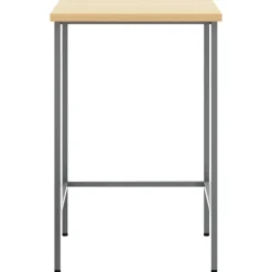 vidaXL Hoektafel Grijs 55 x 55 x 85 cm Staal en Geg engineered Hout