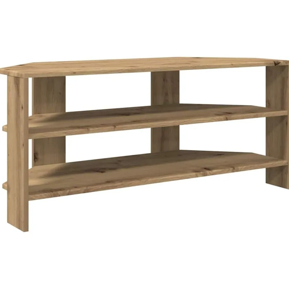 vidaXL HoekTVKast Artisan Eiken 102x40,5x45cm Bewerkt hout