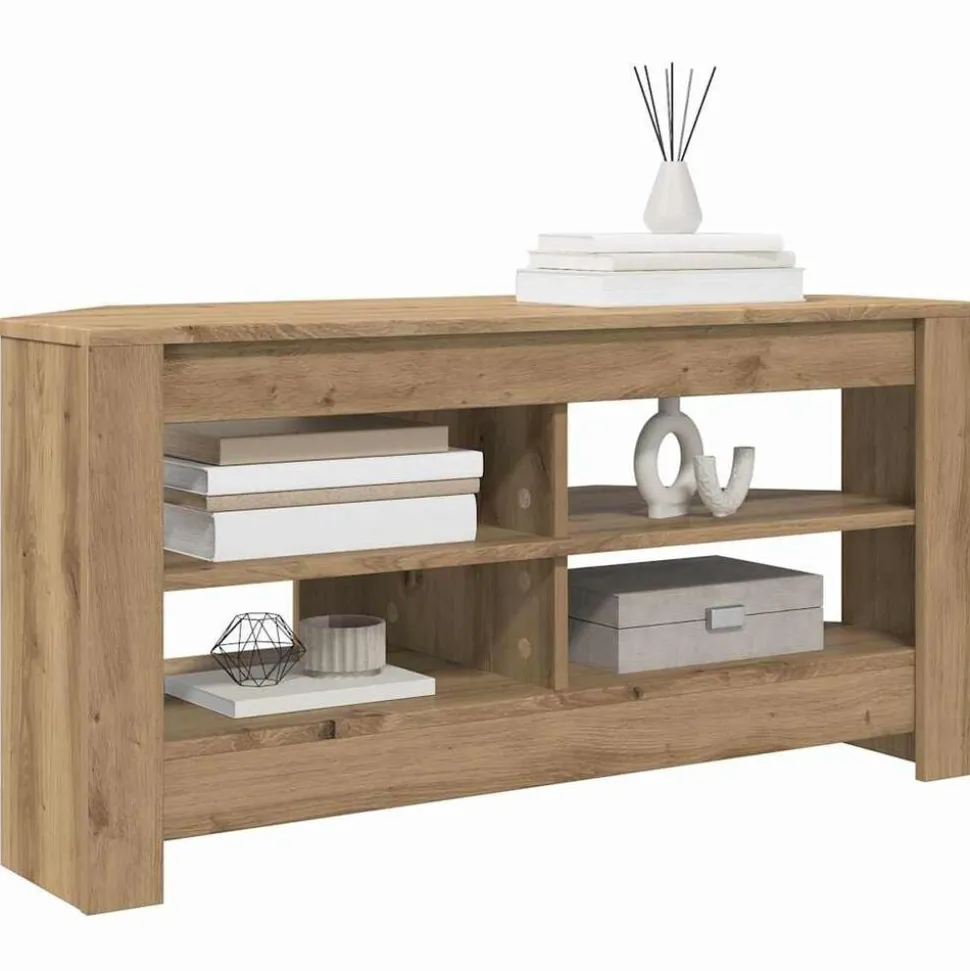 vidaXL HoekTVKast Artisan Eiken 102 x 40,5 x 45 cm Bewerkt hout