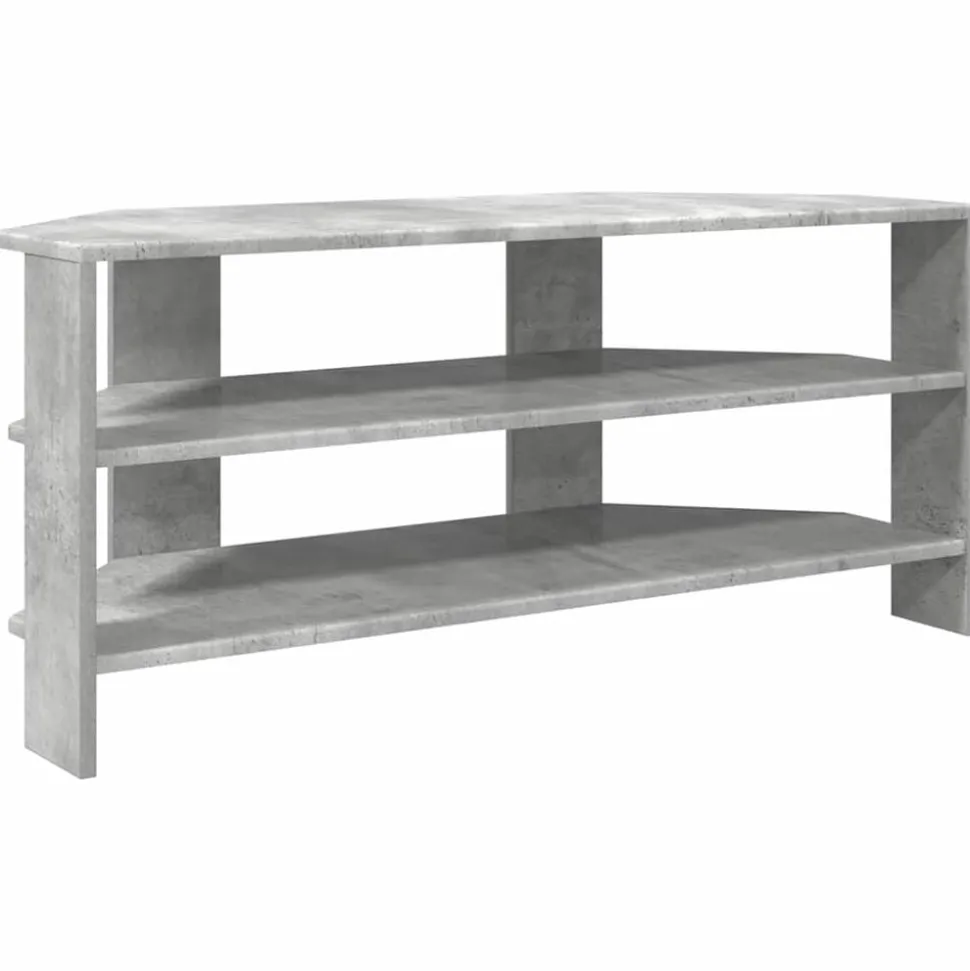 vidaXL HoekTVKast Beton Grijs 102x40,5x45cm Bewerkt hout
