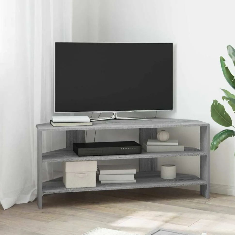 vidaXL HoekTVKast Grijs Sonoma 102x40,5x45cm Bewerkt hout