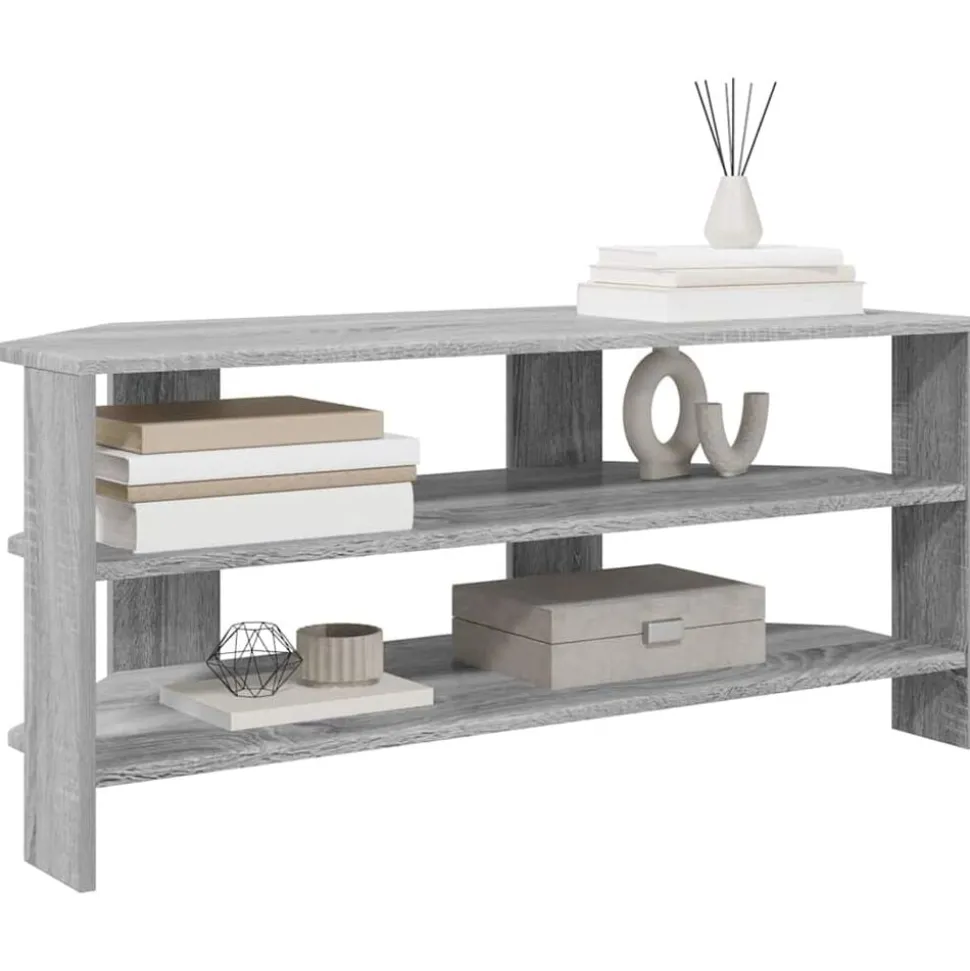 vidaXL HoekTVKast Grijs Sonoma 102x40,5x45cm Bewerkt hout