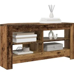 vidaXL HoekTVKast Oud Hout 102 x 40,5 x 45 cm Bewerkt hout