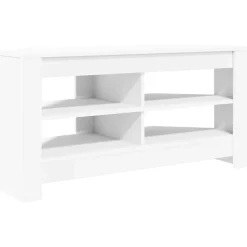 vidaXL HoekTVKast Wit 102 x 40,5 x 45 cm Bewerkt hout