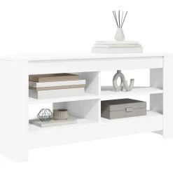 vidaXL HoekTVKast Wit 102 x 40,5 x 45 cm Bewerkt hout