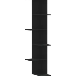 vidaXL Hoekwandschap 36,5x36,5x140 cm bewerkt hout zwart