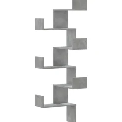 vidaXL Hoekwandschap 45x45x147 cm bewerkt hout betongrijs