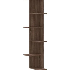 vidaXL Hoekwandschap 36,5x36,5x140 cm bewerkt hout bruin eikenkleurig