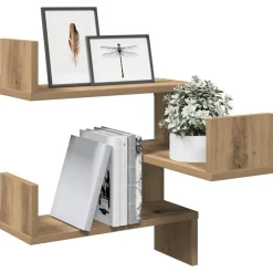 vidaXL Hoekwandschap 40x40x49,5 cm bewerkt hout artisanaal eiken