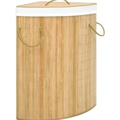 vidaXL Hoekwasmand 60 L bamboe