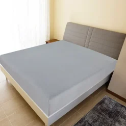 vidaXL Hoeslaken jersey 90x200 cm katoen grijs