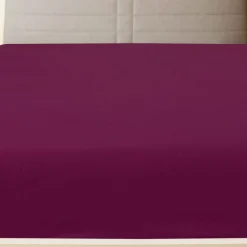 vidaXL Hoeslaken jersey 90x200 cm katoen bordeauxrood
