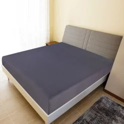 vidaXL Hoeslaken jersey 90x200 cm katoen antracietkleurig