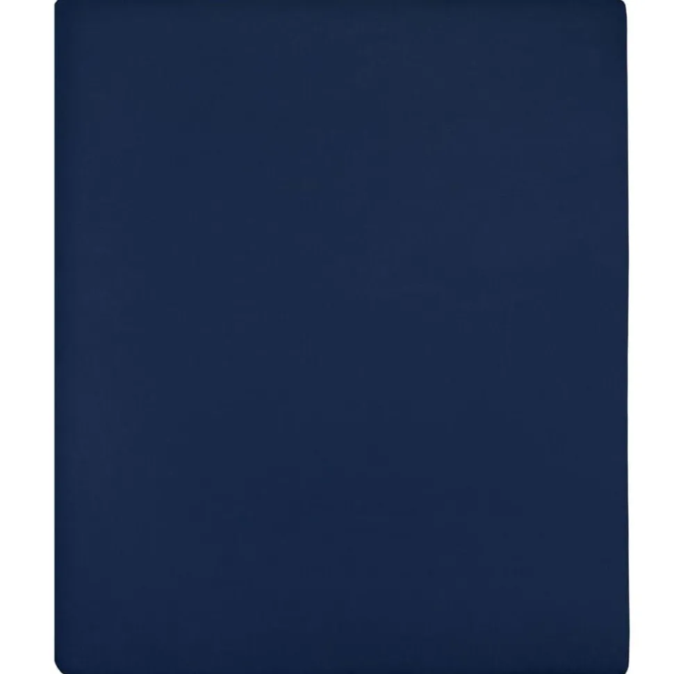 vidaXL Hoeslaken jersey 90x200 cm katoen marineblauw