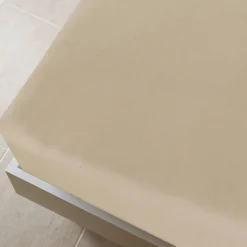 vidaXL Hoeslaken jersey 90x200 cm katoen taupe