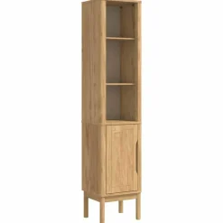 vidaXL Hoge badkamerkast met plank FLORO Wasbruin 35 x 30 x 160 cm