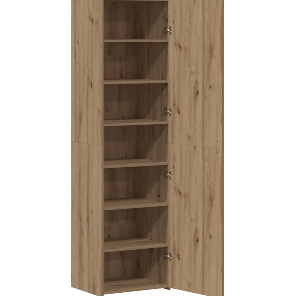 vidaXL Hoge kast 2 pcs Artisan Eiken 50 x 42,5 x 185 cm