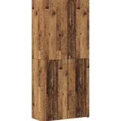 vidaXL Hoge kast 2 pcs Oudhout 80 x 42 x 185 cm