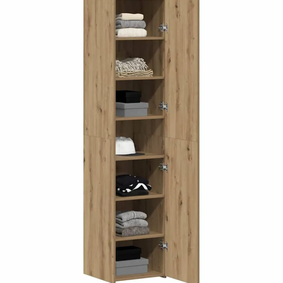 vidaXL Hoge kast Artisan Eiken 40 x 42,5 x 185 cm