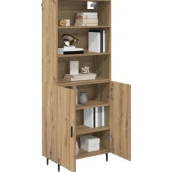 vidaXL Hoge kast Artisan Eiken 69,5 x 34 x 180 cm