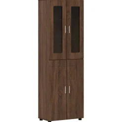 vidaXL Hoge kast FLORIN Bruin Eiken 60 x 35 x 182 cm Bewerkt hout