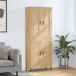 vidaXL Hoge kast 69,5x34x180 cm bewerkt hout sonoma eikenkleurig