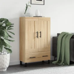 vidaXL Hoge kast 69,5x31x115 cm bewerkt hout sonoma eikenkleurig