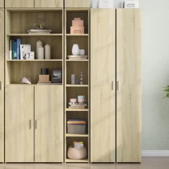 vidaXL Hoge kast 30x41x185 cm bewerkt hout sonoma eikenkleurig