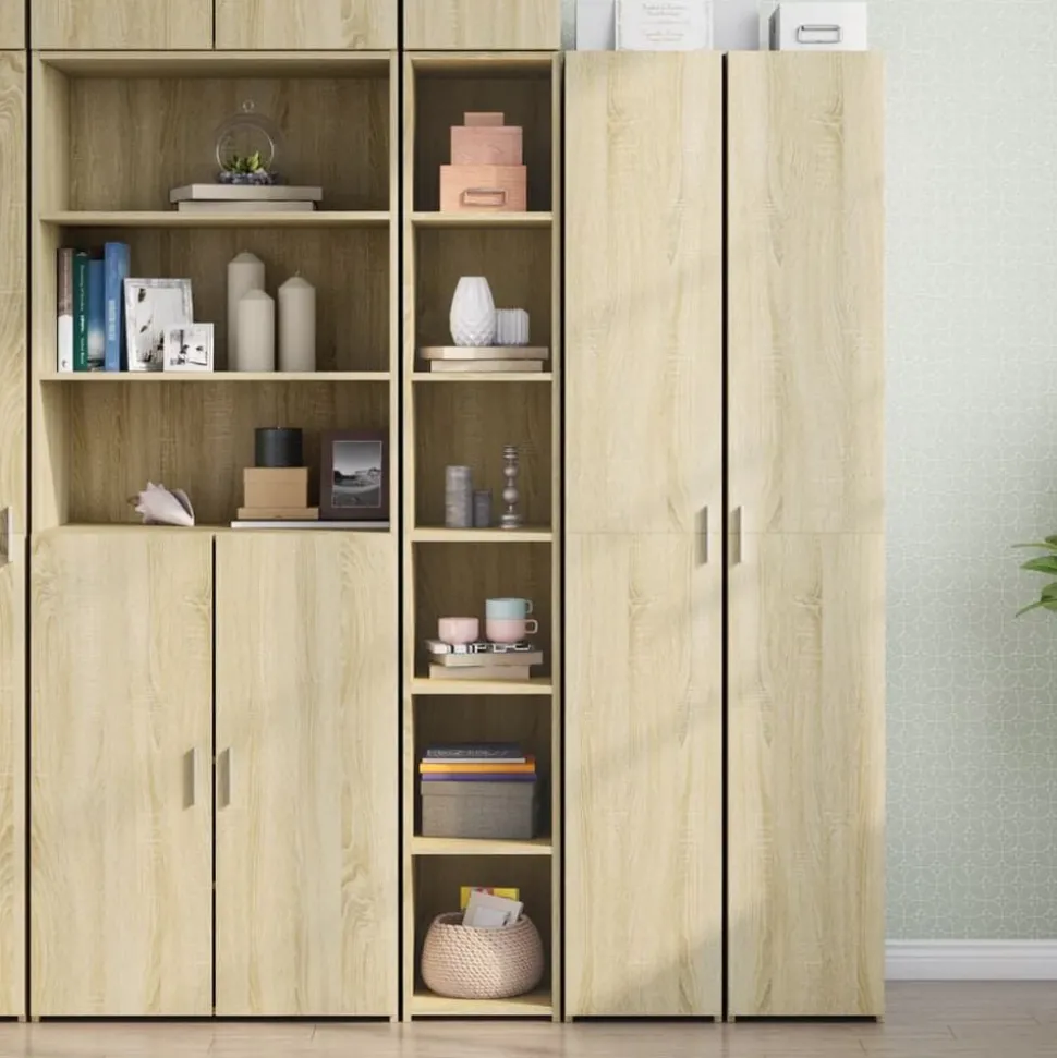 vidaXL Hoge kast 30x41x185 cm bewerkt hout sonoma eikenkleurig