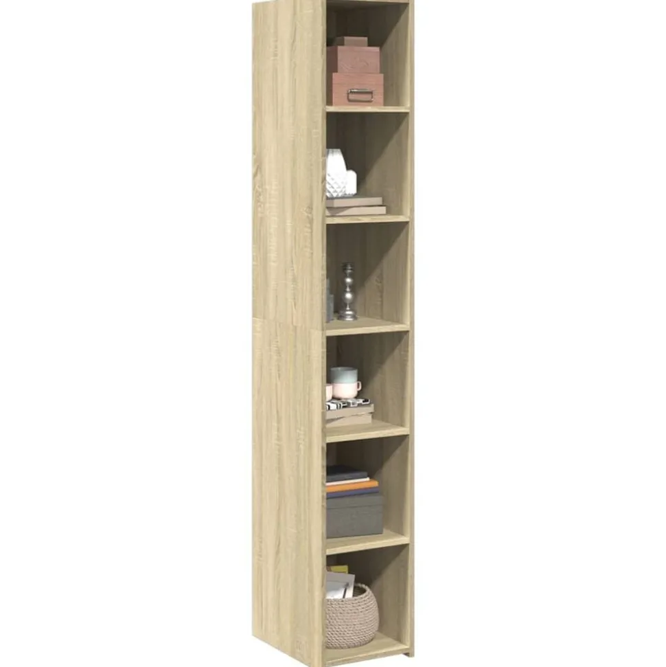 vidaXL Hoge kast 30x41x185 cm bewerkt hout sonoma eikenkleurig