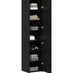vidaXL Hoge kast Zwart Eiken 40 x 42,5 x 185 cm