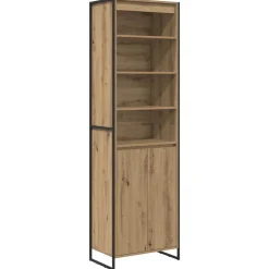 vidaXL Hoge Kasten 2 pcs Ambachtelijk eiken 60 x 36 x 200 cm