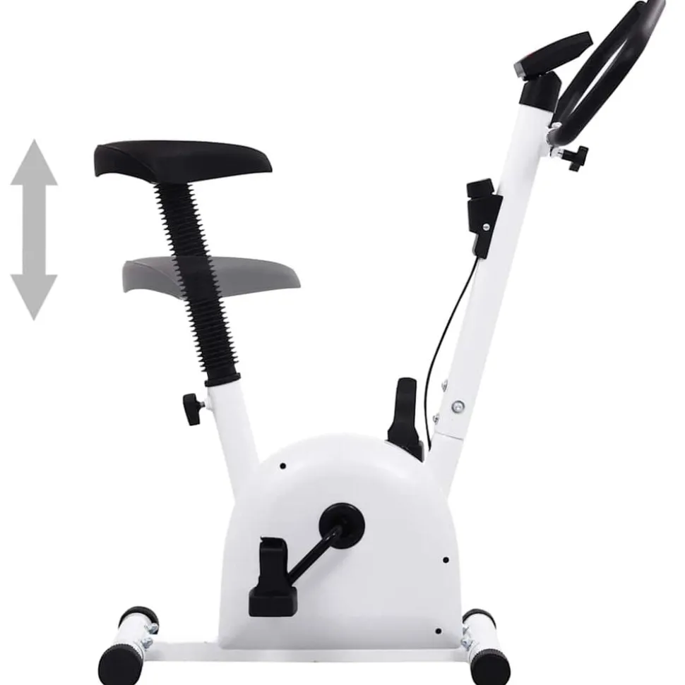 vidaXL Hometrainer met bandweerstand wit